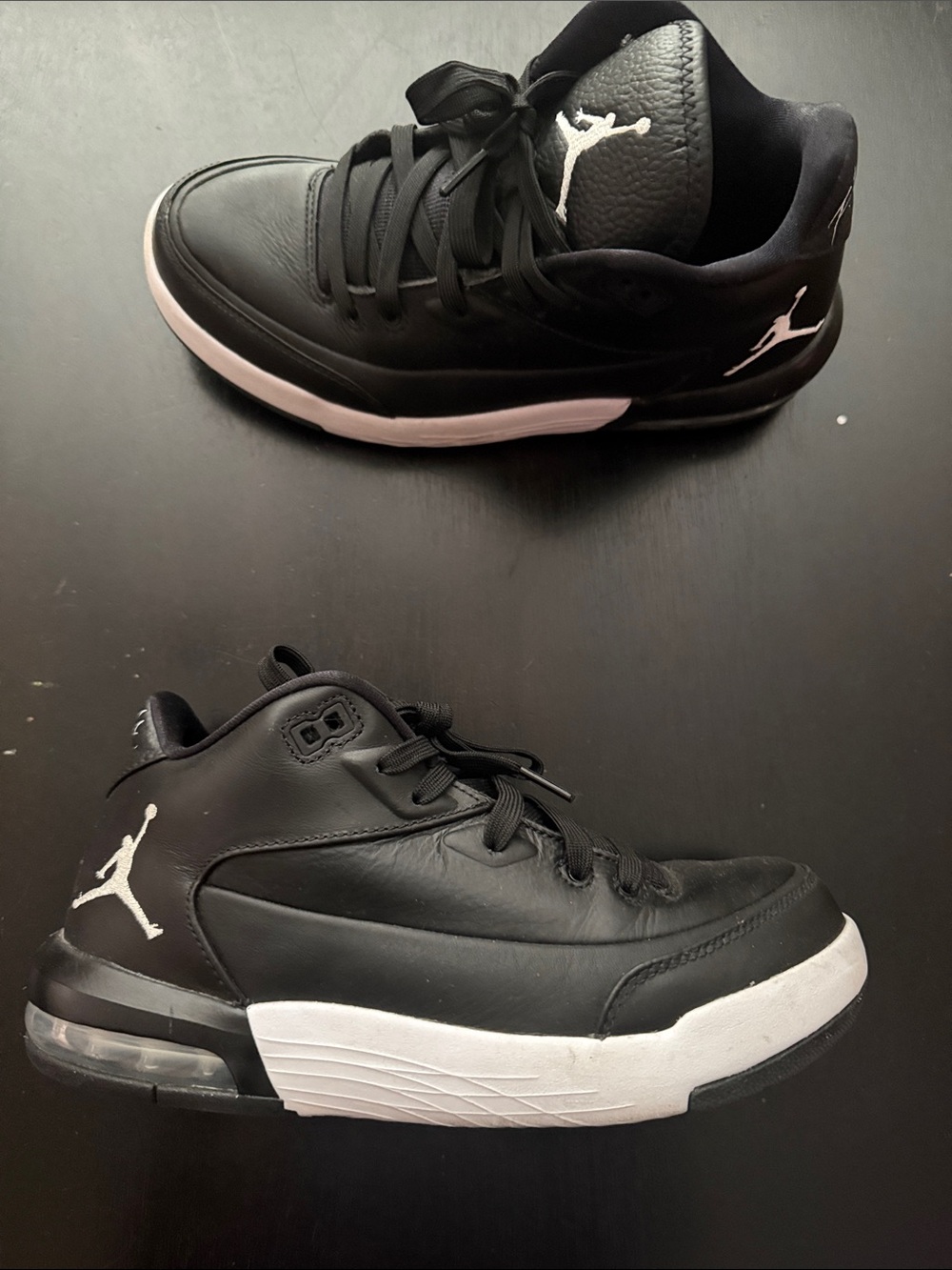 Jordan Black and White Low-Top Basketball Sneakers